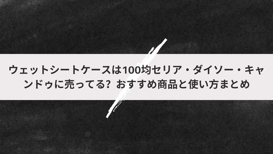 ウェットシートケースは100均セリア・ダイソー・キャンドゥに売ってる？