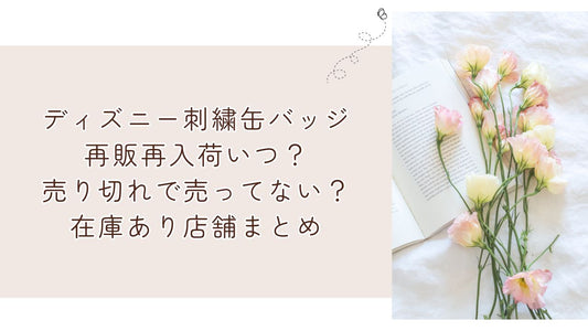 ディズニー刺繍缶バッジ再販再入荷いつ？売り切れで売ってない？在庫あり店舗まとめ